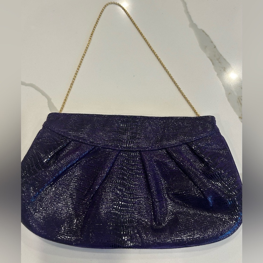 Vintage Lorelei Purple Snake leather shoulder bag